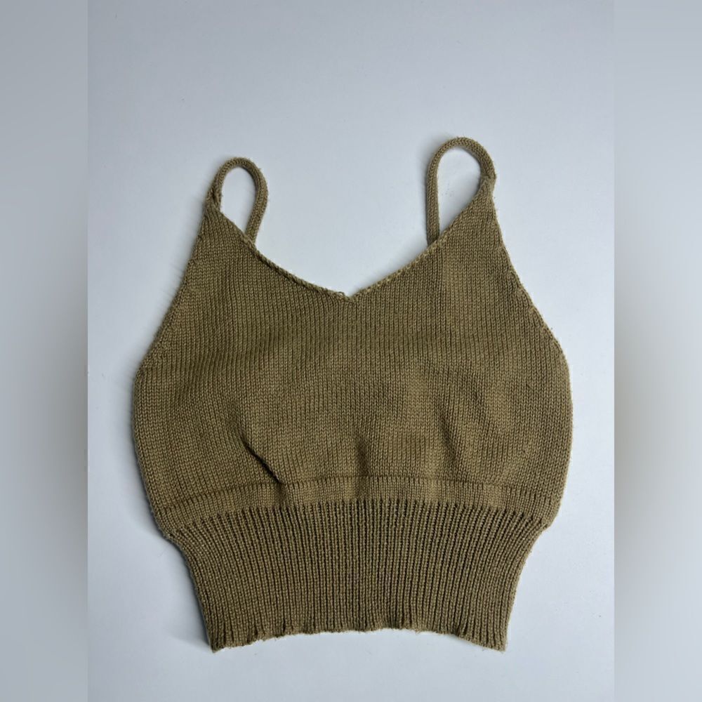Becool y2k Knit Brown Crop Tank Top Kids Size Small Y